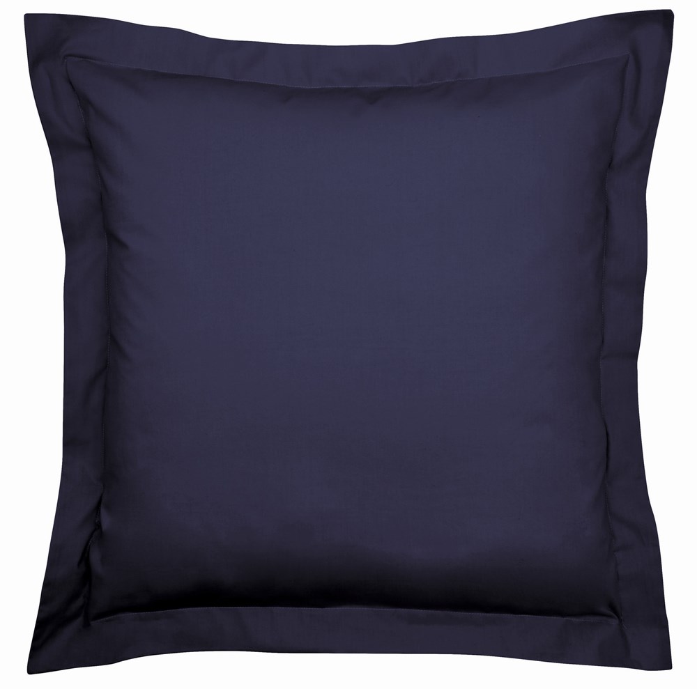 Plain Square Oxford Pillowcase By Bedeck of Belfast in Midnight Blue